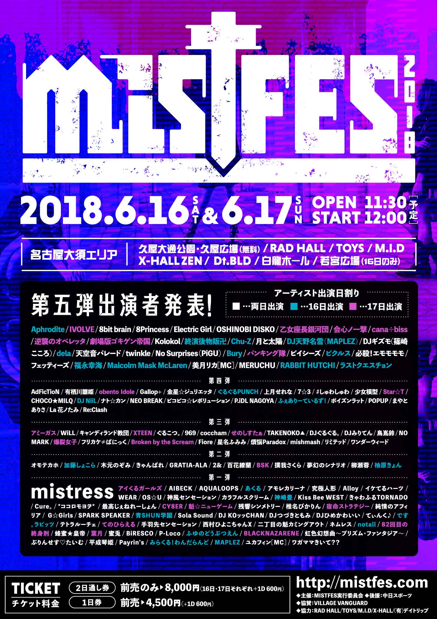 mistFES2018 supported by 中日スポーツ