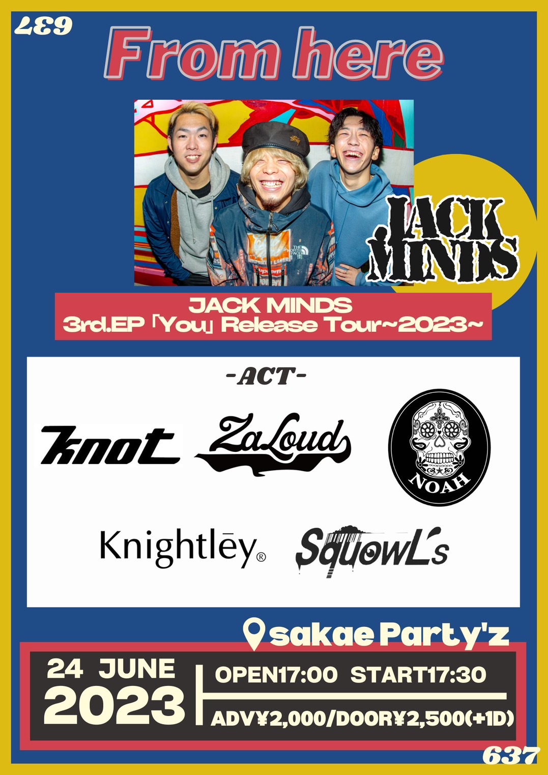 「From here」 JACK MINDS 「3rd.E.P"You"release tour」