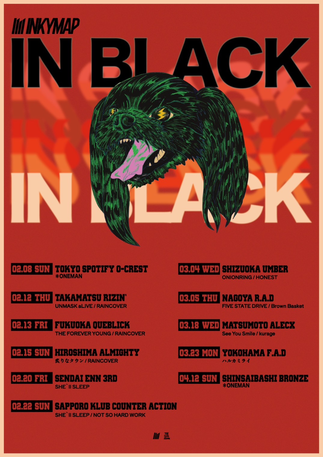 INKYMAP "IN BLACK TOUR"
